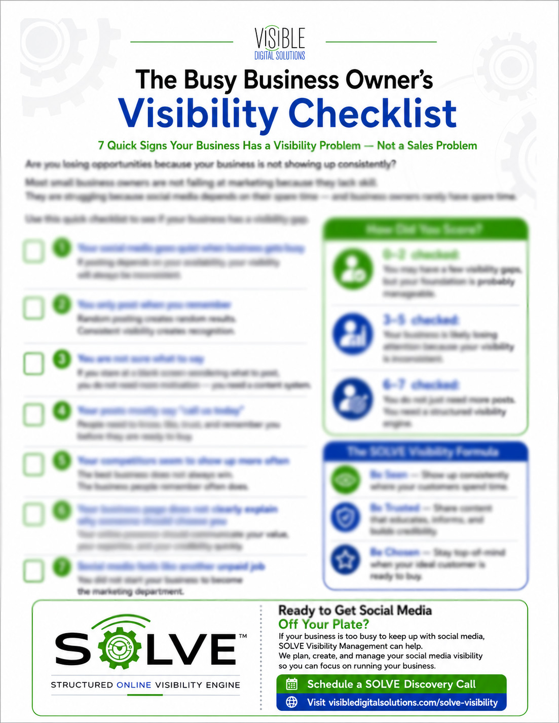Visibility Checklist Blur